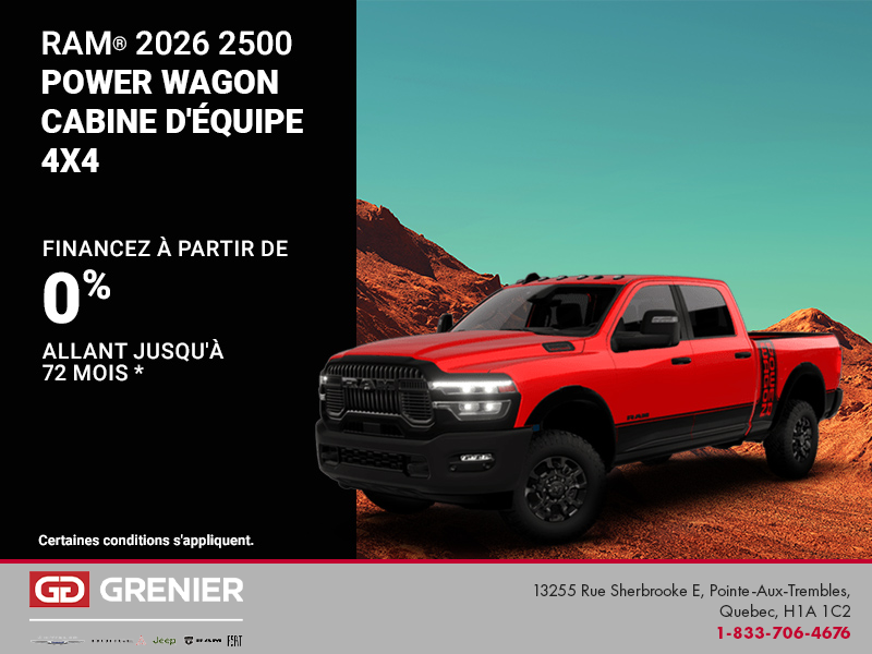Procurez-vous le RAM 2500 2026
