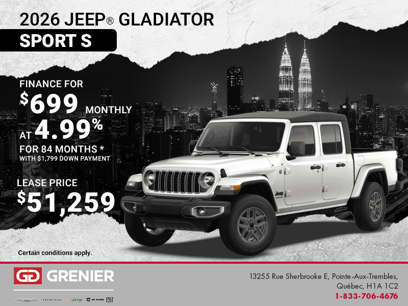 Get the 2026 Jeep Gladiator!