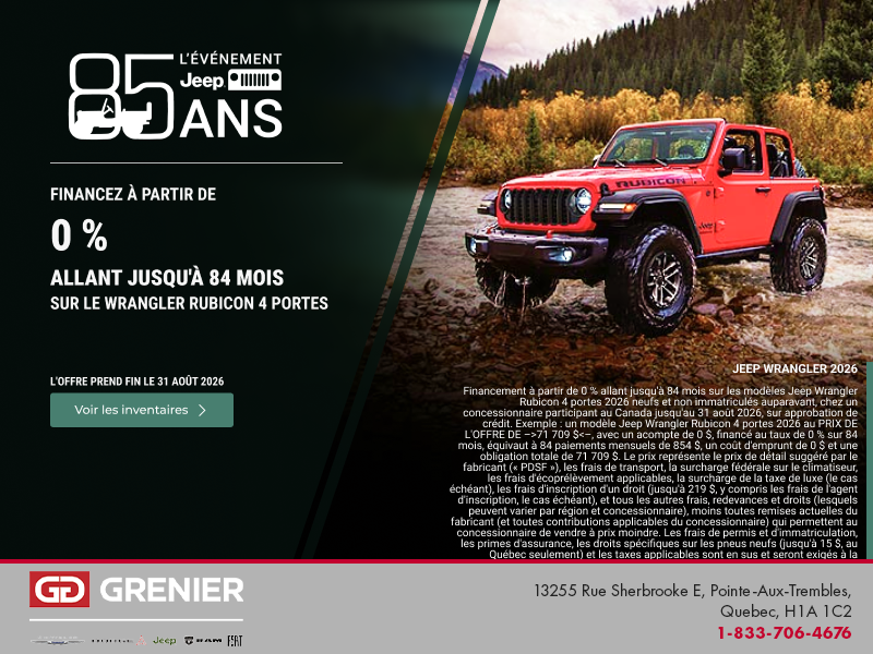 L'événement mensuel de Jeep