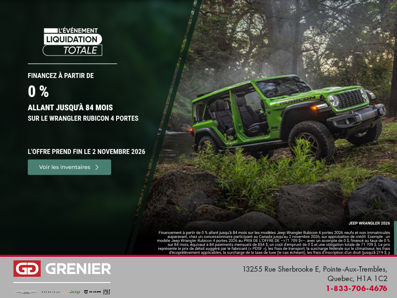 Conduisez le Jeep Wrangler 2026!