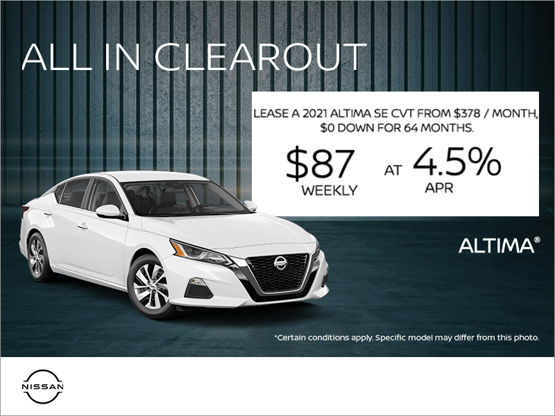 Get the 2021 Nissan Altima Today!