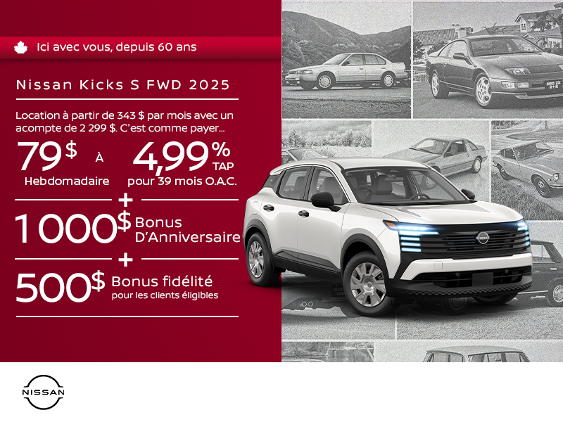 Procurez-vous le Nissan Kicks S 2025