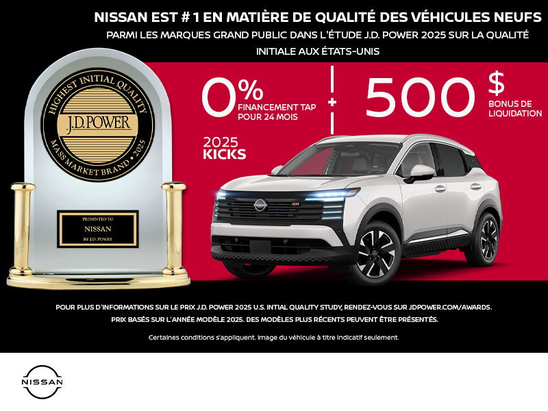 Obtenez le Kicks 2025 !