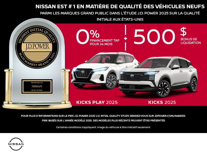 Obtenez le Kicks et le Kicks Play 2025 !