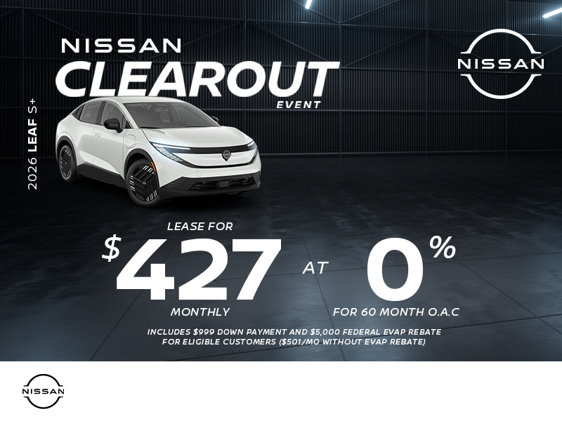Get the 2026 Nissan Leaf S+!