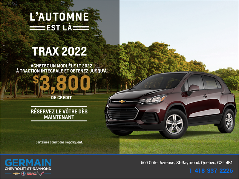 Le Chevrolet Trax 2022