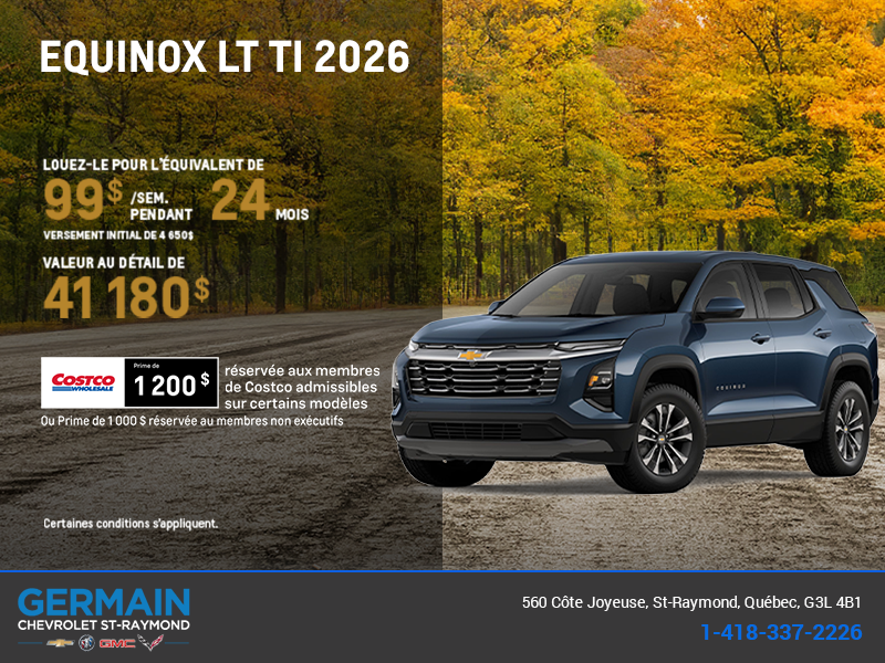 Procurez-vous le Chevrolet Equinox LT TI 2026