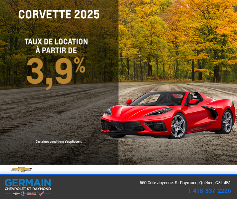 Procurez-vous le Chevrolet Corvette 2025