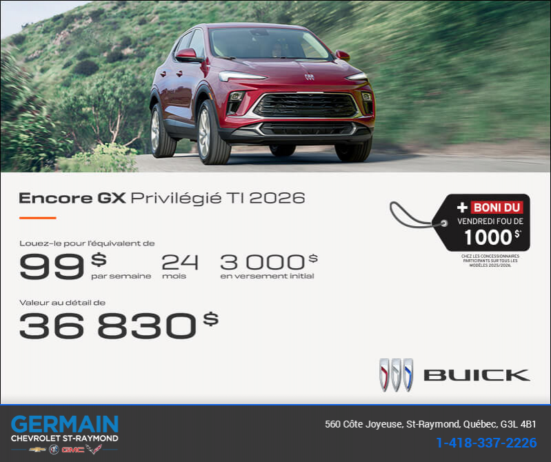 Procurez-vous le Buick Encore GX 2026