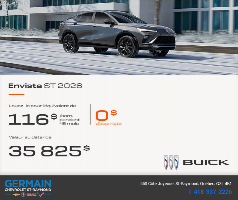Procurez-vous la Buick Envista 2026
