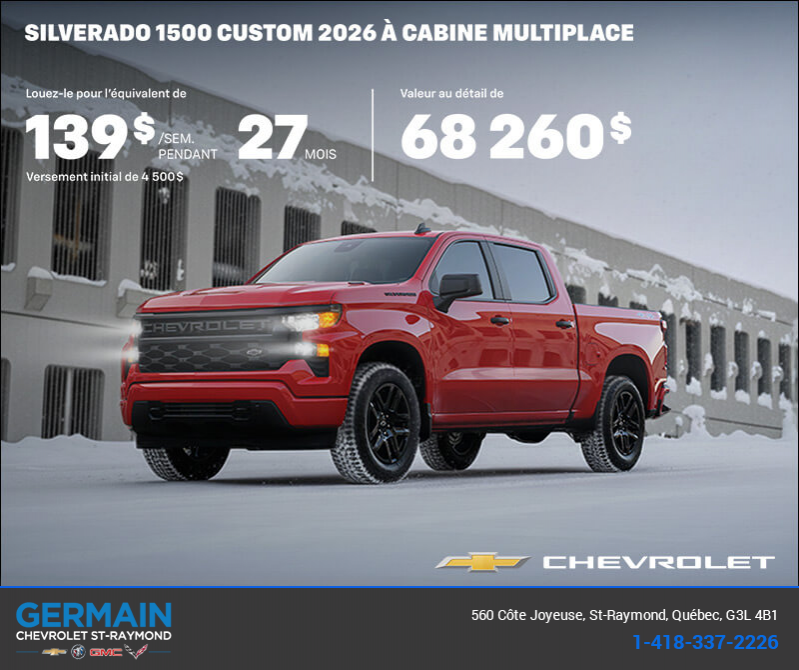 Procurez-vous le Chevrolet Silverado 1500 2026