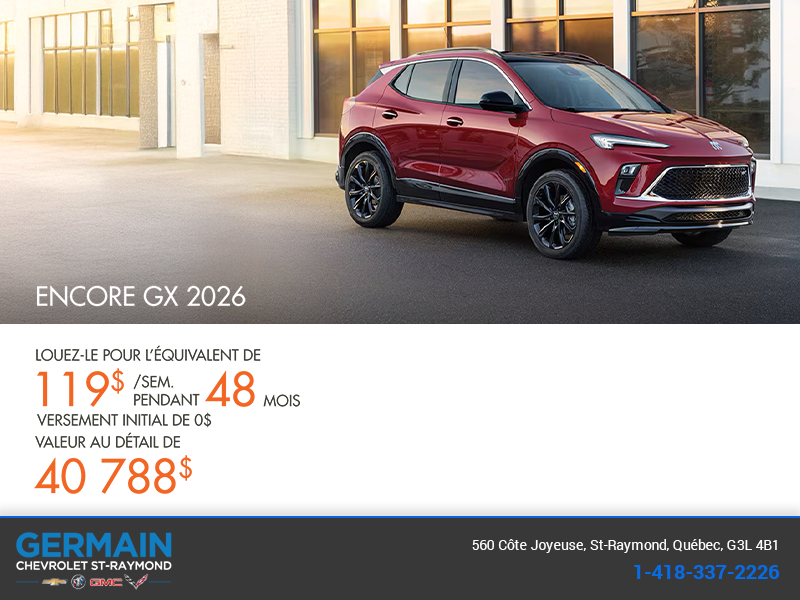 Procurez-vous le Buick Encore GX 2026