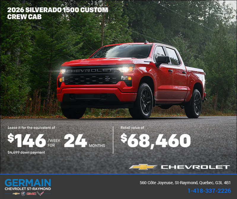 Get the 2026 Chevrolet Silverado 1500 Crew Cab