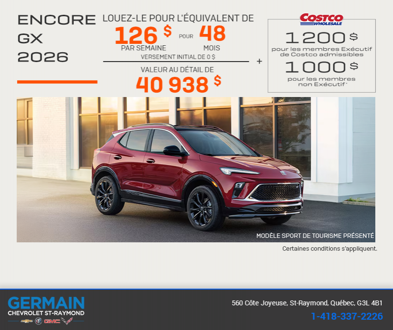 Procurez-vous le Buick Encore GX 2026