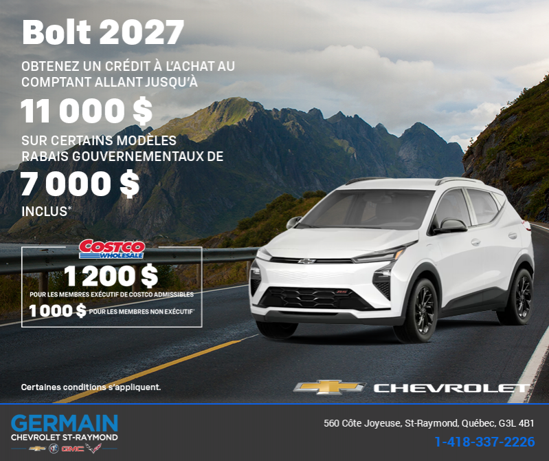 Procurez-vous le Chevrolet Bolt 2027