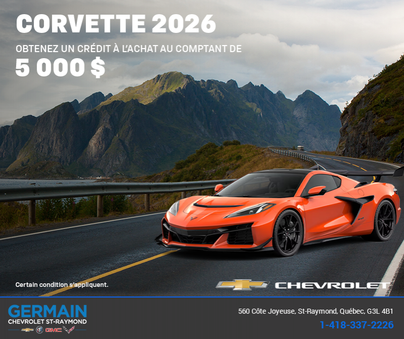 Procurez-vous le Chevrolet Corvette 2026