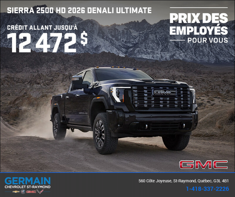 Le GMC  Sierra 2500 HD 2026