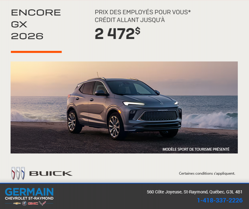 Procurez-vous la Buick Encore Gx 2026