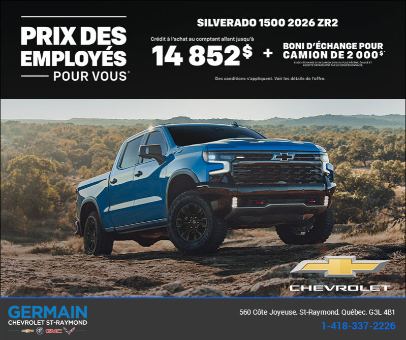 Le Chevrolet Silverado 1500 ZR2 2026