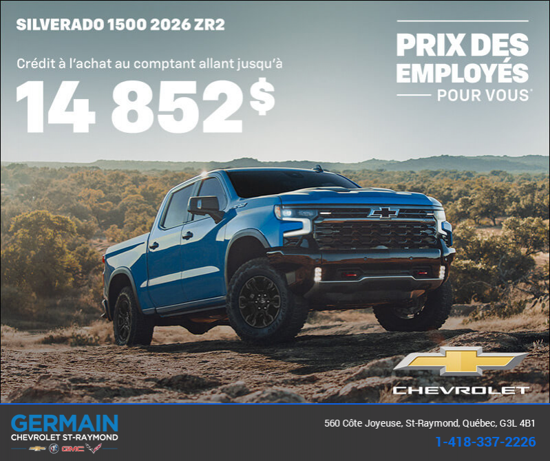 Le Chevrolet Silverado 1500 ZR2 2026