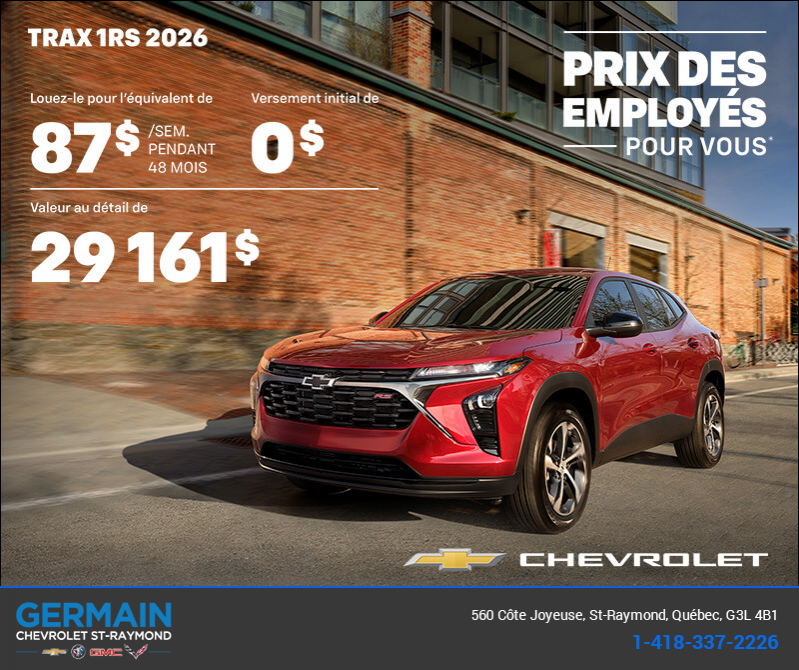 Le Chevrolet Trax 2RS 2026