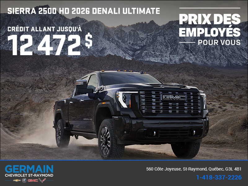 Le GMC  Sierra 2500 HD Denali Ultimate 2026