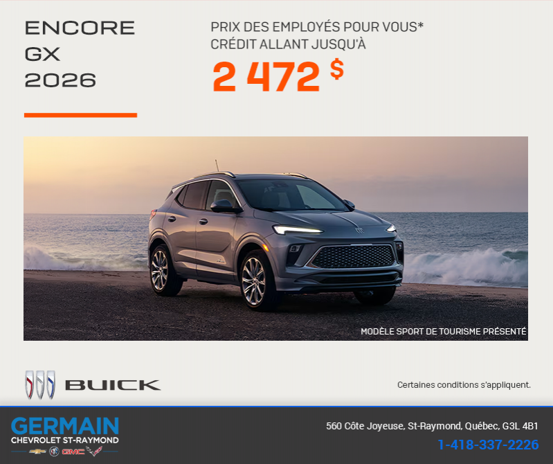 Procurez-vous la Buick Encore Gx 2026
