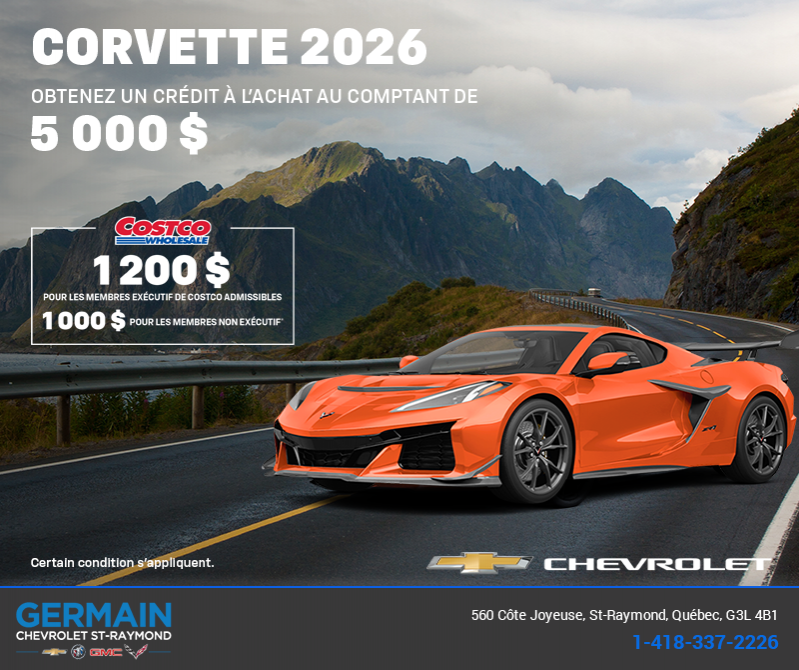 Procurez-vous le Chevrolet Corvette 2026