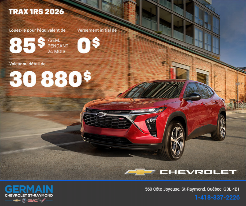 Le Chevrolet Trax 1RS 2026