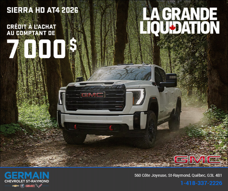 Le GMC Sierra HD AT4 2026