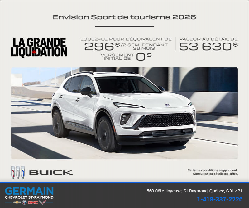 Procurez-vous la Buick Envision 2026