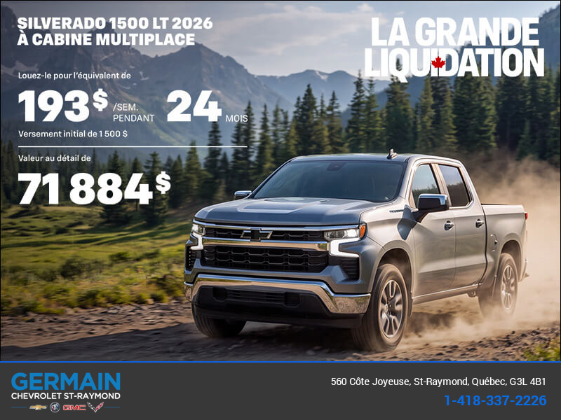 Le Chevrolet Silverado 1500 LT 2026 