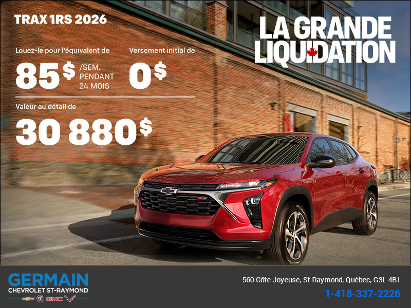 Le Chevrolet Trax 1RS 2026