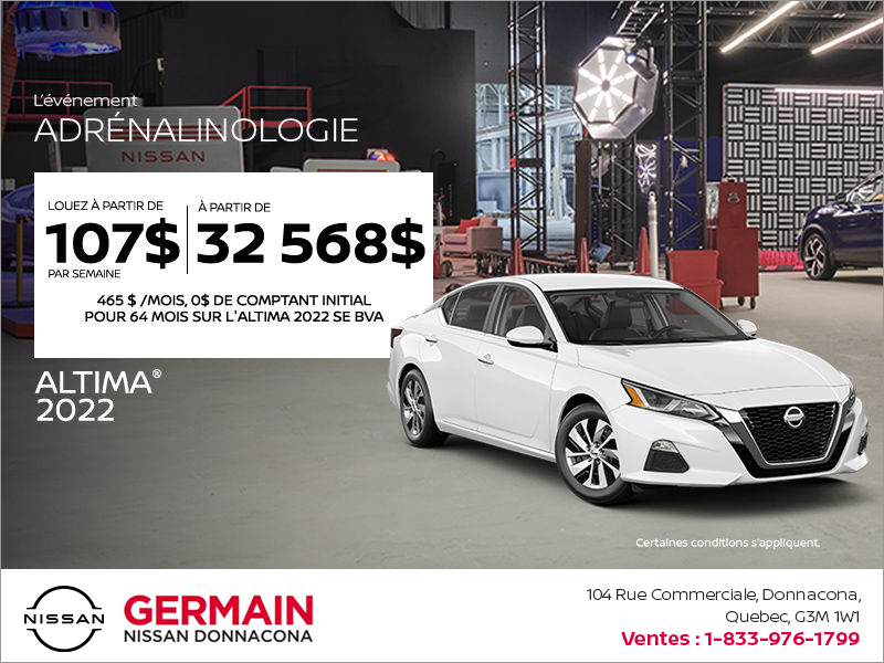 Obtenez la Nissan Altima 2022 !