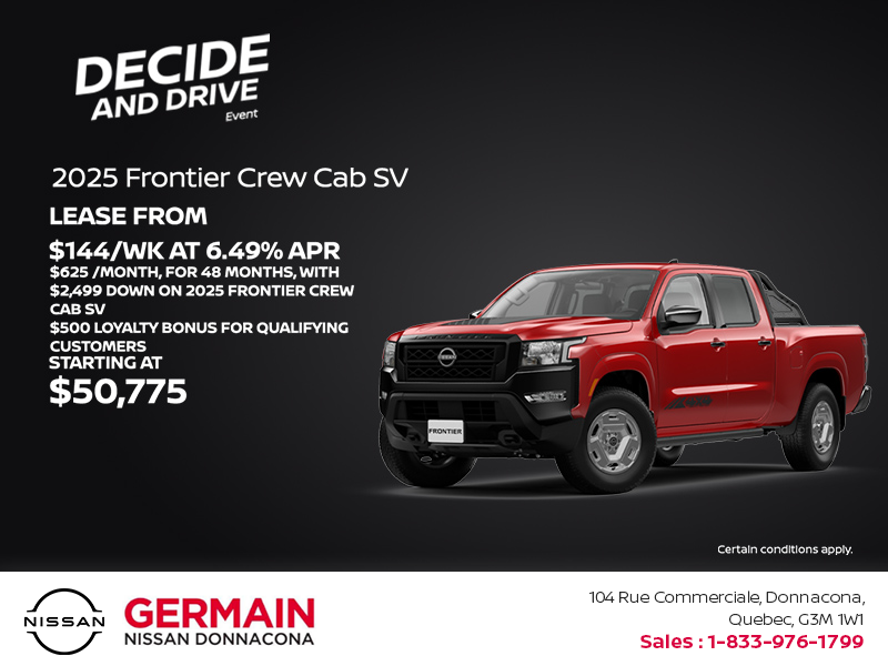 Get the 2025 Frontier Today!