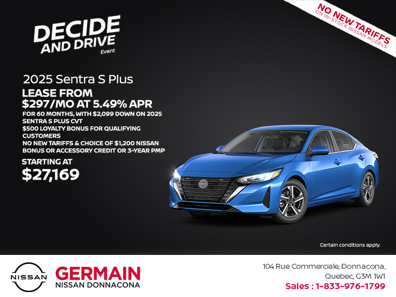 Get the 2025 Sentra S Plus Today!