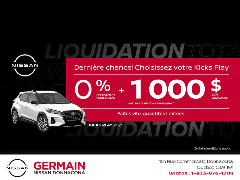 Obtenez le Kicks Play 2025 !