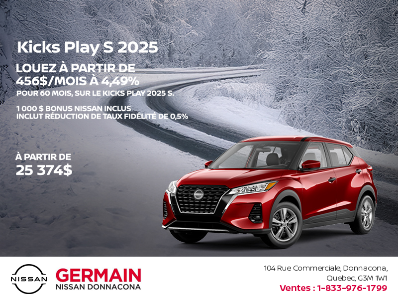 Obtenez le Kicks Play 2025 !
