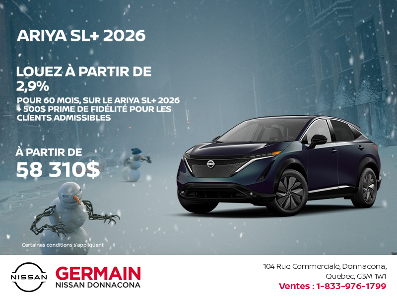 Obtenez le Ariya 2026!