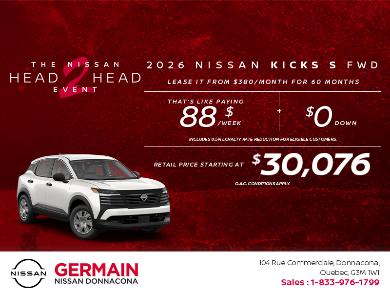 Get the 2026 Kicks S Today!