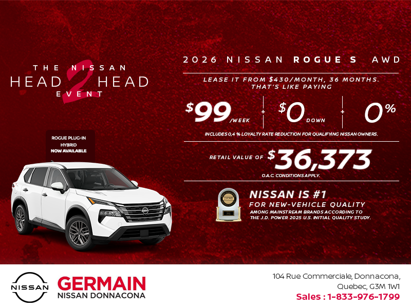 Get the 2026 Nissan Rogue S Today!
