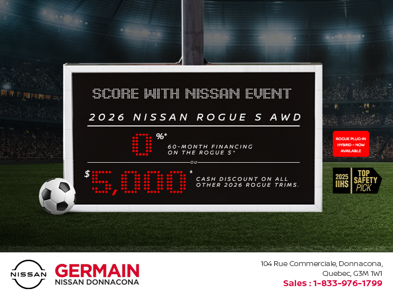 Get the 2026 Nissan Rogue S Today!