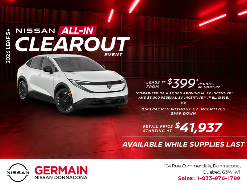 Get the 2026 Leaf  S+ Today!