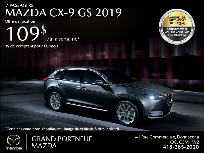 Procurez-vous la Mazda CX-9 2019!