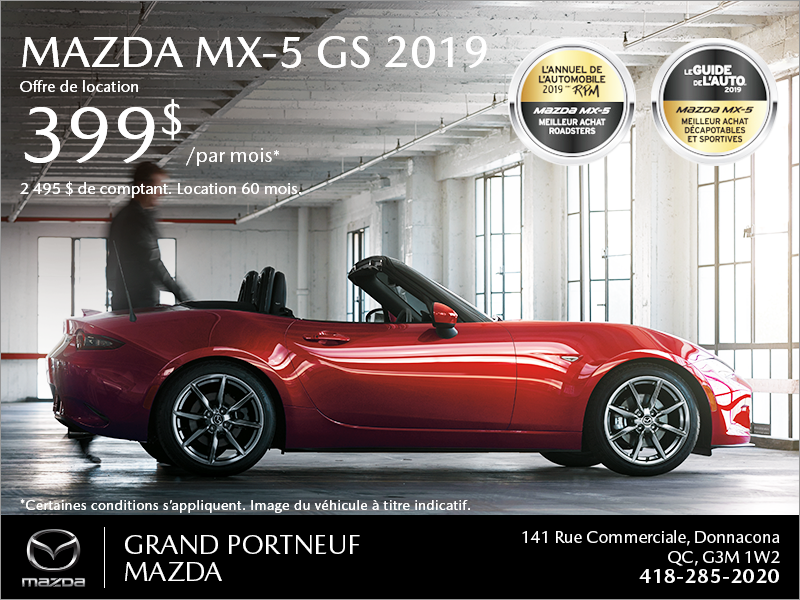Procurez-vous la Mazda MX-5 2019!