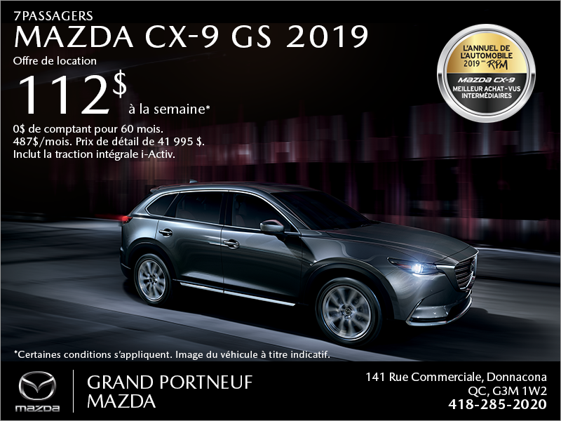 Procurez-vous le Mazda CX-9 2019!