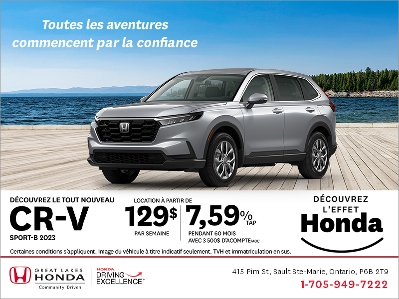 Obtenez le Honda CR-V 2023 !
