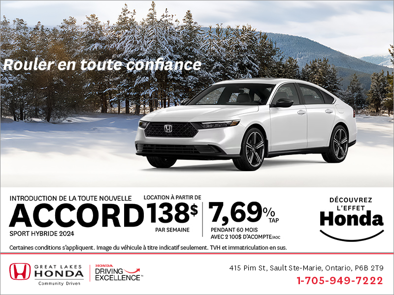 Procurez-vous la Honda Accord 2024 !