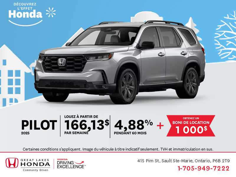 Procurez-vous le Honda Pilot 2025