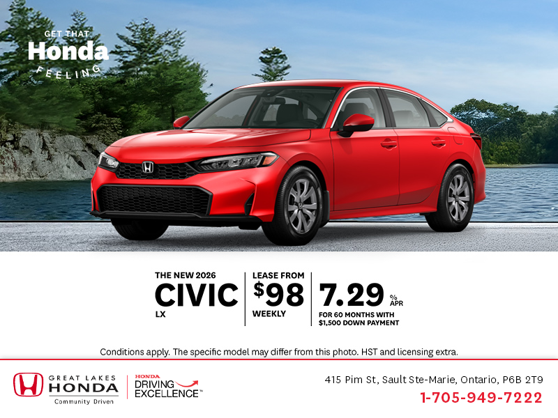 Get the 2026 Honda Civic!